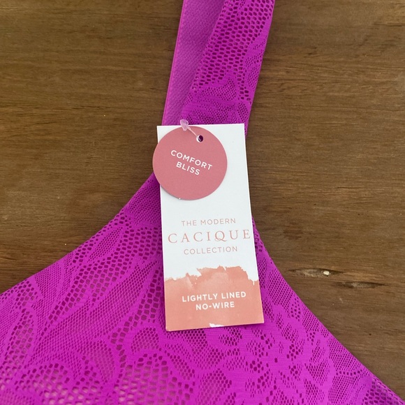 Cacique NWT bright purple comfort bliss lightly lined bra 44DDD - Picture 4 of 7